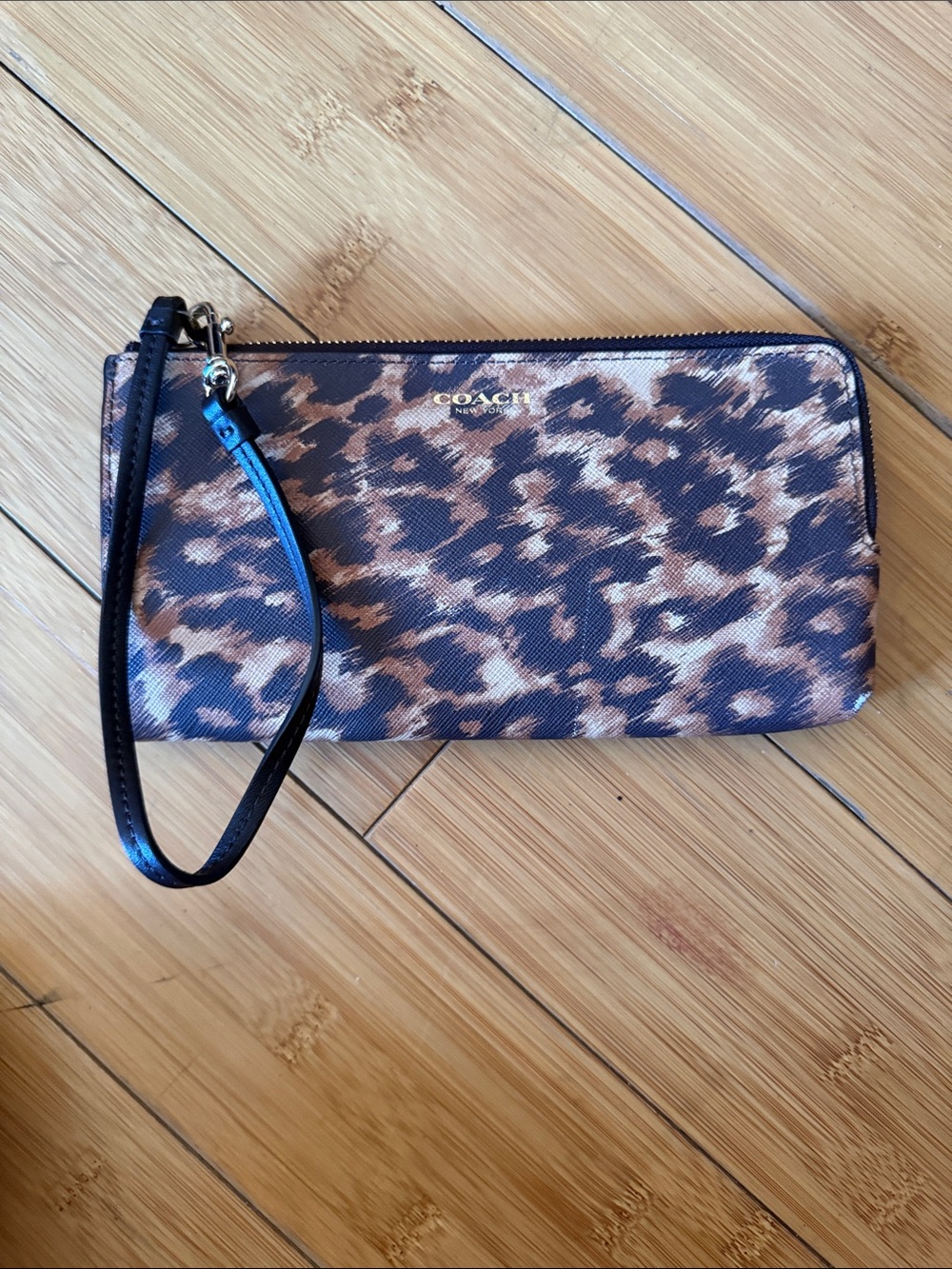 Coach Wristlet in Brown and Black